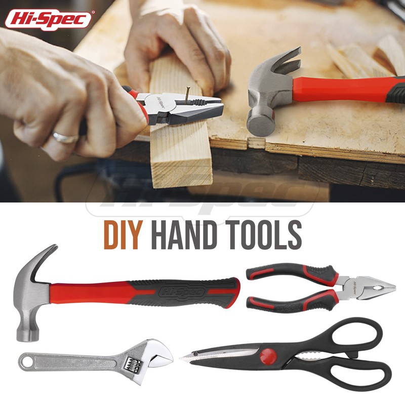 Hi-Spec 54pc Red Household Tool Kit – Essential DIY Hand