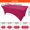 Utopia Kitchen Spandex Tablecloth 2 Pack [6FT, Fuchsia] Tight, Fitted,