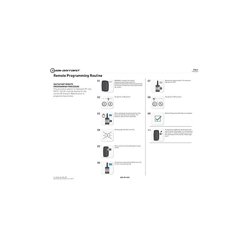iDatastart 2-Way, 5-Button Replacement Transmitter. Compatible with AN2300A FM Antenna.