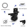Hirate 3 inch Furniture Casters 360 Degree Brake Caster Wheels,Heavy
