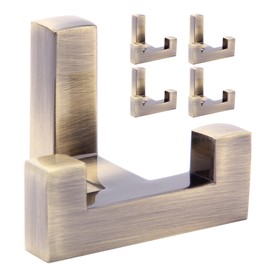 SARIHOSY Coat Hooks Brass Robe Hooks for Coats, Antique Brass Golden 1Pc Single Hooks for Hanging Coats, Jackets Hanger Wall Single Matt Bronze Modern Coat Hooks