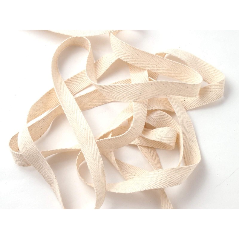 TSUKURIRO Twill Tape Natural Cotton DIY Handmade Parts Crafts (Width