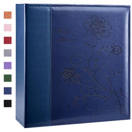Artmag Photo Album 4x6 600 Pockets Photos, Leather Cover Large Picture Albums Holds 600 Horizontal and Vertical Photos for Family Anniversary Wedding (Blue)