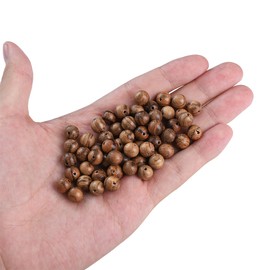 Beadia Natural Tiger Skin Sandalwood Beads 8mm Round Rosewood Beads for DIY Mala Prayer Necklace Bracelet Making 3.5oz