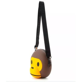 BABY MILO STORE by A BATHING APE 2024 New BABY MILO STORE BABY MILO FACE SILICONE CROSS BAG (1 Bag)