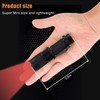 MODOAO 3 Pack Tactical Flashlight with Red Blue Green LED,