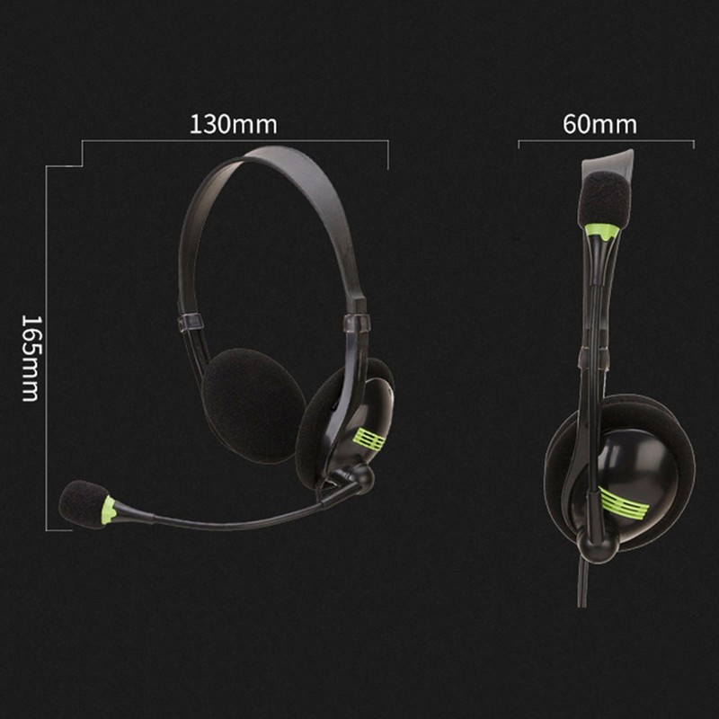 Gaming Headset Over Ear Head Mounted Wired Headphones with Mic