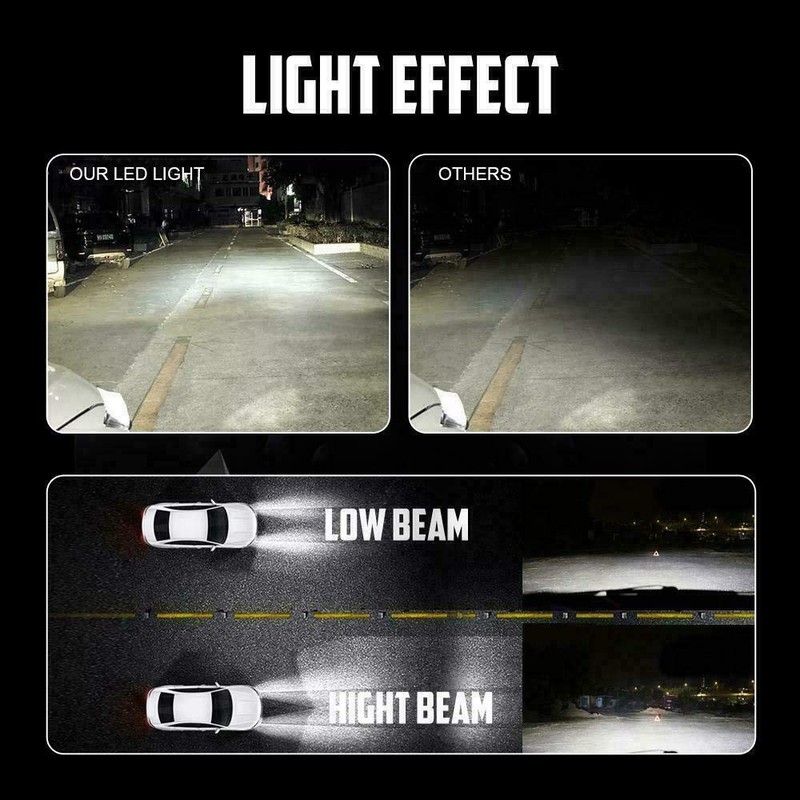 jingfei 4PCS H1 6000K Super White 80W LED Headlight Kit