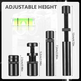 2 Graphics Card Holders, Adjustable GPU Mount with Magnetic Base, Full Aluminum Bracket in Two Sizes (26-50mm and 72-120mm), Black GPU SAG Mount for Desktop Computer Case