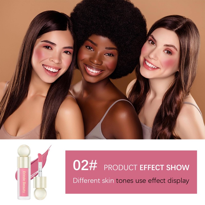 Erinde Soft Pinch Dewy Liquid Cream Blush, Velvet Silk Texture,
