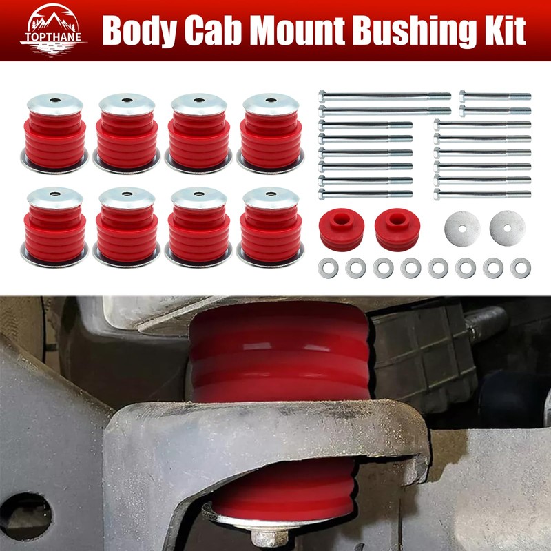 TOPTHANE 1999-2007 F250 F350 Body Cab Mounts, KF04058BK Body Mount