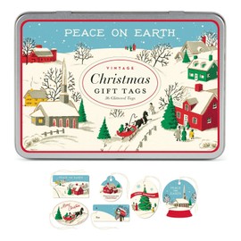 Cavallini & Co. Vintage Peace on Earth Glittered Gift Tag Set, Assorted​​