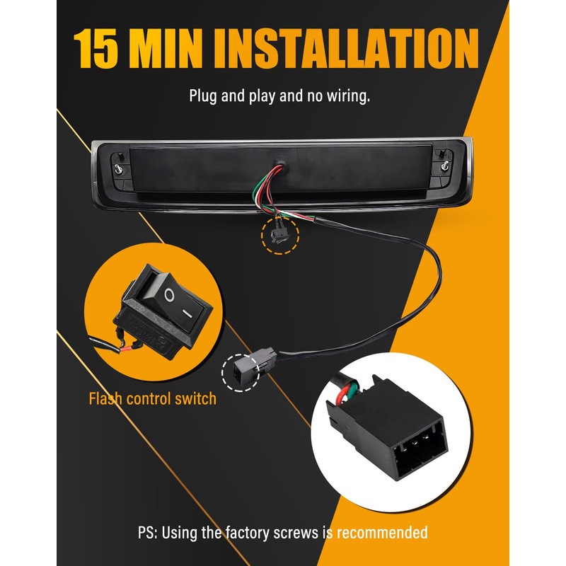 LESAUCE for Dodge RAM 3rd brake light, High Mount Stop