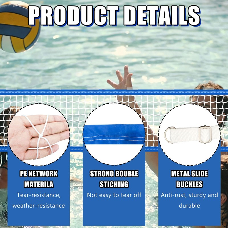 Nafhone Pool Volleyball Net Replacement for Inground & Above Ground