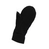 Genuine Lambskin Winter Mittens colour black - warm lining (100%