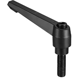 TA-VIGOR 1Pcs Adjustable Clamping Lever Handles, M12 x 25mm Locking Quick Release Push Button Ratchet Screw Knobs, Aluminum Alloy Male Thread Stud Bolts Handle for Machinery & Equipment