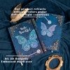 Ruled Journal Notebook, B5 3D Butterfly Embossed Hardcover Writing Journal