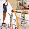 Mesjaedr Two Step Ladder, Folding Aluminum Step Stool with Wide
