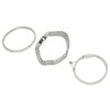 3pcs Women Watch Rhinestone Bracelet Set Accurate Time Stylish Waterproof