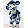 Gzhel Boy Monkey Figurine handmade souvenir
