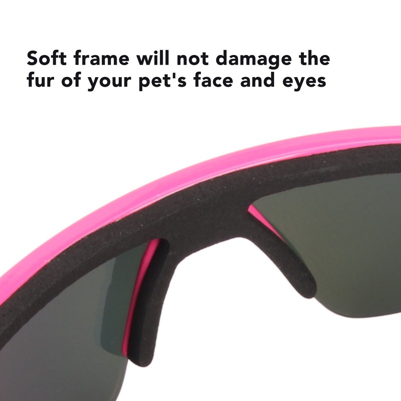 Dog Goggles UV Protection Waterproof Sandproof Soft Frame Adjustable Breathable