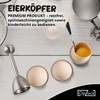 OpZack 1 x premium egg topper made of high-quality stainless