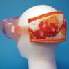 SeaCanary Snorkeling Diving Mask Strap Cover Hawaiian Hibiscus Orange