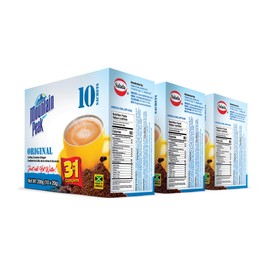 Jamaica Mountain Peak Original 3 in 1 Instant Coffee Mix, Contains Coffee, Creamer & Sugar (30 Pack) 30 x 20g Instant Sachets