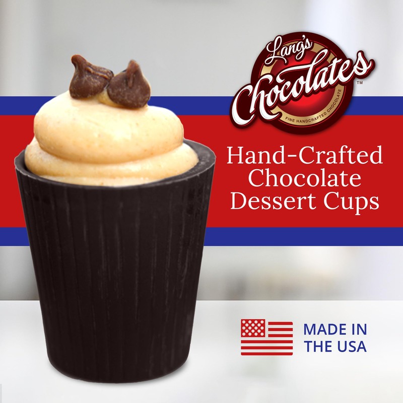 Lang’s Chocolates Dark Chocolate Dessert Cups – 64 Count Box
