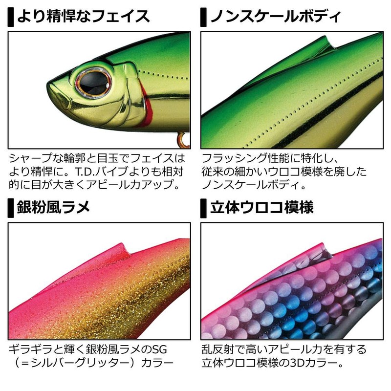 Daiwa Morethan Salt Vibe 72S SG Vibration Seabass Lure, Silver-Stripe