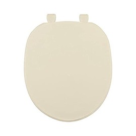 Centoco Toilet Seat Round, Closed Front with Cover, Residential, Plastic, Made in the USA, 200-106, Bone