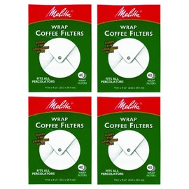 Melitta 627402 Super Premium Wrap Around Coffee Filters 4-pack, 40 Count each