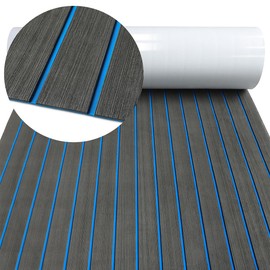 HZCHIONE EVA Foam Boat Decking Flooring 94x45, Faux Teak Boat Marine Carpet Boat Floor Non-Slip Self-Adhesive Foam Boat Floor Mat Rolls Sheet for Motorboat RV Yacht Kayak Deck Helm Pad