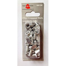 20 x Greenhouse Glasshouse Aluminium Cropped Head Nuts and Bolts M6 x 12mm