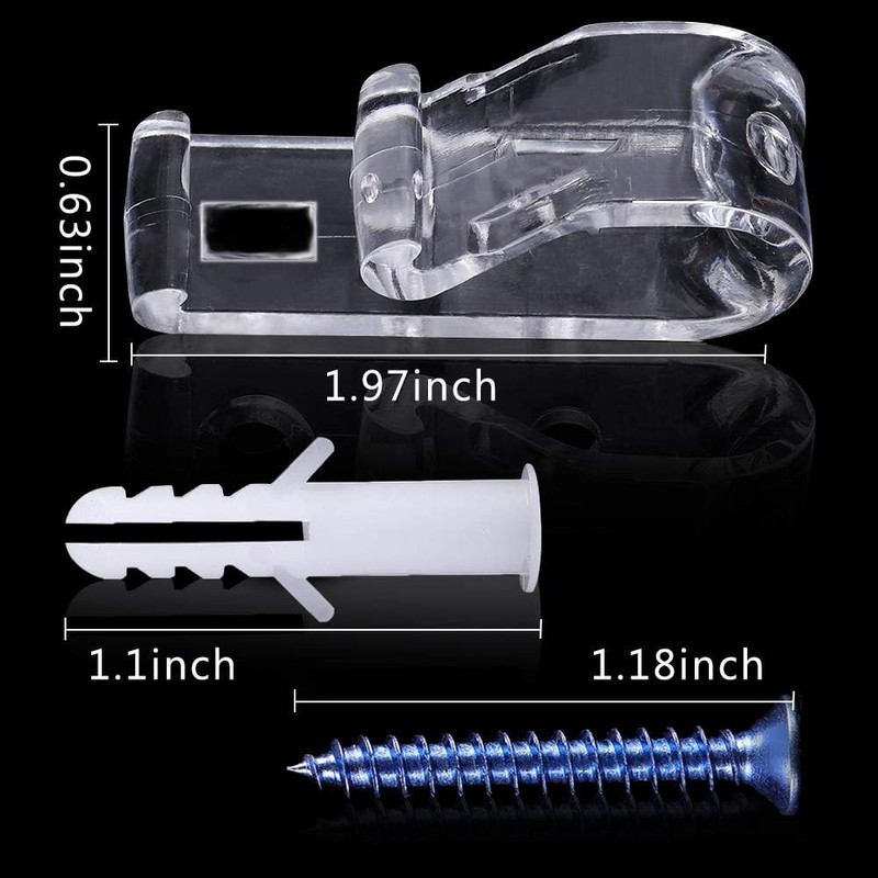 8 Sets Roman Blind P Clip, Plastic Roman Roller Blind