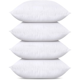 Utopia Bedding Throw Pillows (Set of 4, White), 22 x 22 Inches Pillows for Sofa, Bed and Couch Decorative Stuffer Pillow