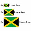 Pack of 10 Flag Stickers Jamaica Car Sticker Set