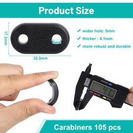 DBREAKS Set of 105 Privacy Screen Mounting Kit, Weatherproof Mounting Clips, Mounting Clips for Privacy Screen Mats, with 105 Attachments PVC Platelet Wire Cable Ties for Garden, Lawn (Black)