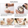 4pcs Shaving Brush Set Men Shaving Soap Brush Stainless Steel