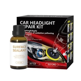 XTryfun Headlight Restoration Kit, Automotive Headlight Cleaner and Restorer Kit with Clear Coat, Car Headlight Lens Restoration Kit to Remove Yellowing, Haze, Oxidation for Taillights, Foglights