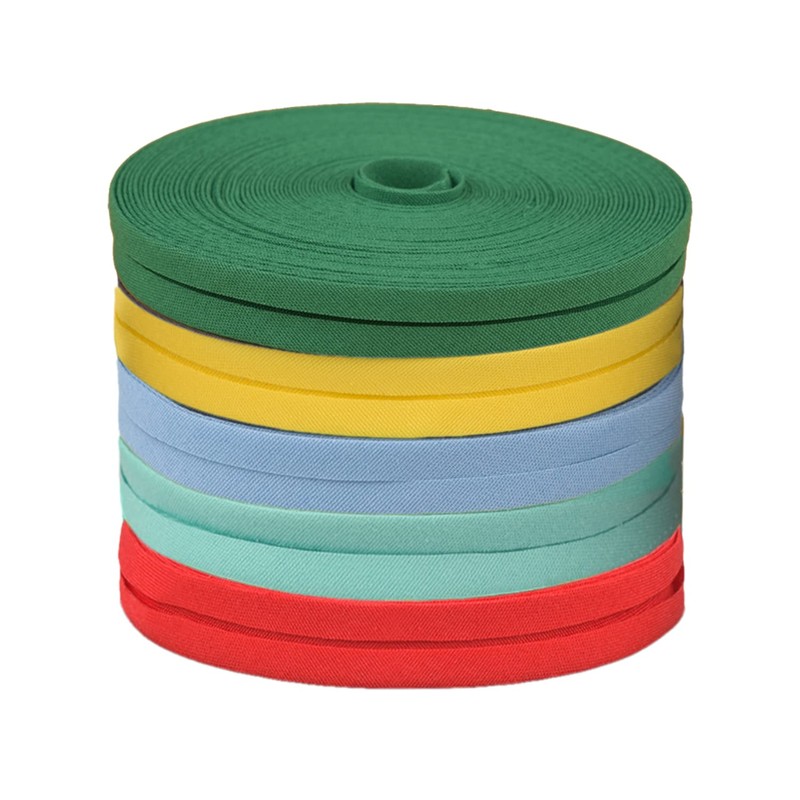 NAUZE 10 Rolls Solid Color Double Fold Bias Tape 1/2"