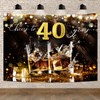 Newsely 40th Birthday Backdrop 7Wx5H Photography Cheers to 40 Years