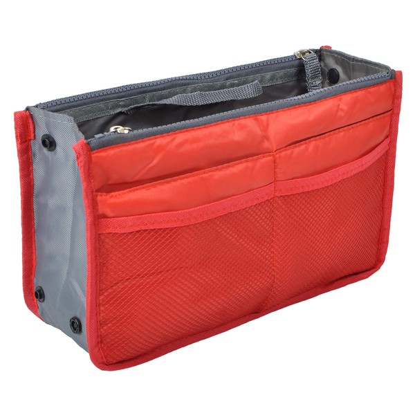 Vercord Purse Organizer,Insert Handbag Organizer Bag in Bag Red M