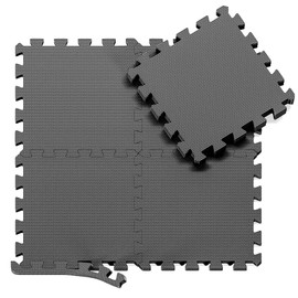 Durable EVA Gym Mats for Home Non-Slip Foam Mats – 1 cm thick Interlocking Floor Mats for Gym Flooring and Garage Floor Tiles (30x30, Pack of 10) (Grey, Pack of 1)