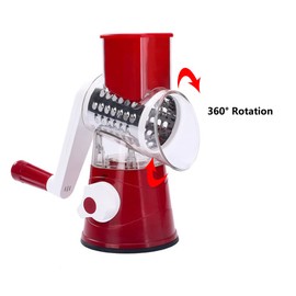 TopHomer Cheese Slicer Rotary Cheese Grater Electric Grater with 2 Interchangeable Stainless Steel Automatic Cheese Grater for Kitchen Home Gadgets