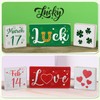Wenqik 4 Pcs Valentines Day Decoration and Reversible St. Patrick's