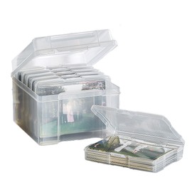 mysmartbuy.com Photo Storage Boxes 6x4 Photograph Organiser - 600 Photo Capacity. 6 Clip Lock Cases - Acid Free Protects Photos from UV Light, Dust, Spills, Insects