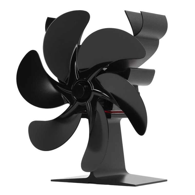 Wood Stove Fan 6 Blades Heat Powered Burning Fireplace Fan