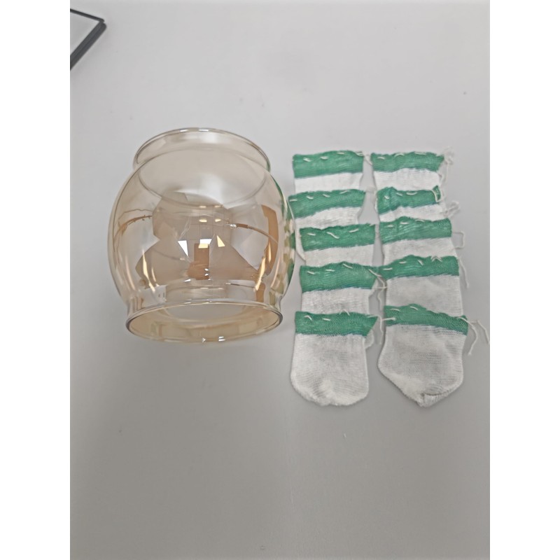 LVACODV 10-Pack Lantern Mantles & Amber Glass Globe Replacement, Compatible