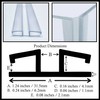 Clear PVC Piano Style Living Hinge for 3/16" (4.5mm) or
